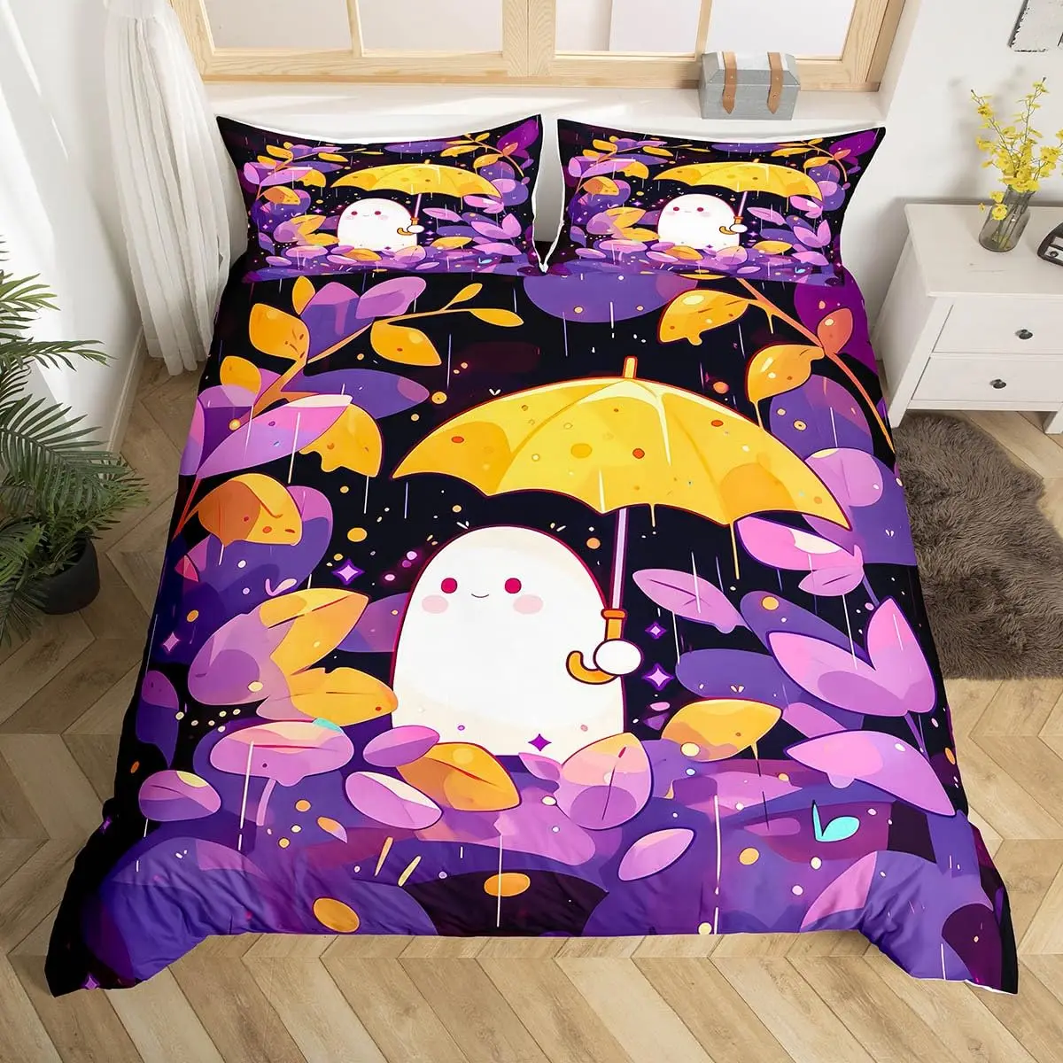 Cute Ghost Duvet Cover Twin King Halloween Bedding Set for Kids Girl Microfiber Horror Theme Comforter Cover with 2 Pillowcases
Cute Ghost Duvet Cover Twin King Halloween Bedding Set for Kids Girl Microfiber Horror Theme Comforter Cover with 2 Pillowcases