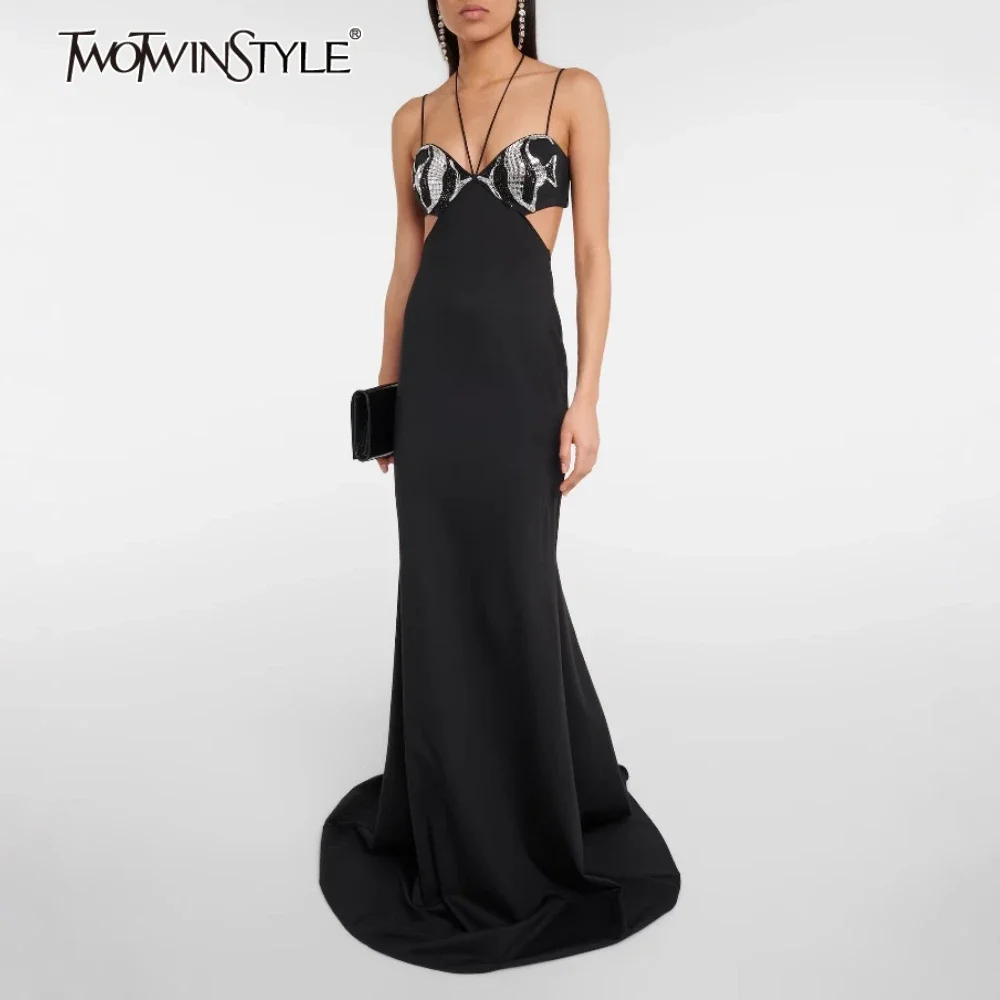 TWOTWINSTYLE однотонное сексуальное платье с открытыми отверстиями для женщин, лоскутное платье без рукавов с квадратным вырезом и бриллиантами, женская одежда, новинка
TWOTWINSTYLE однотонное сексуальное платье с открытыми отверстиями для женщин, лоскутное платье без рукавов с квадратным вырезом и бриллиантами, женская одежда, новинка