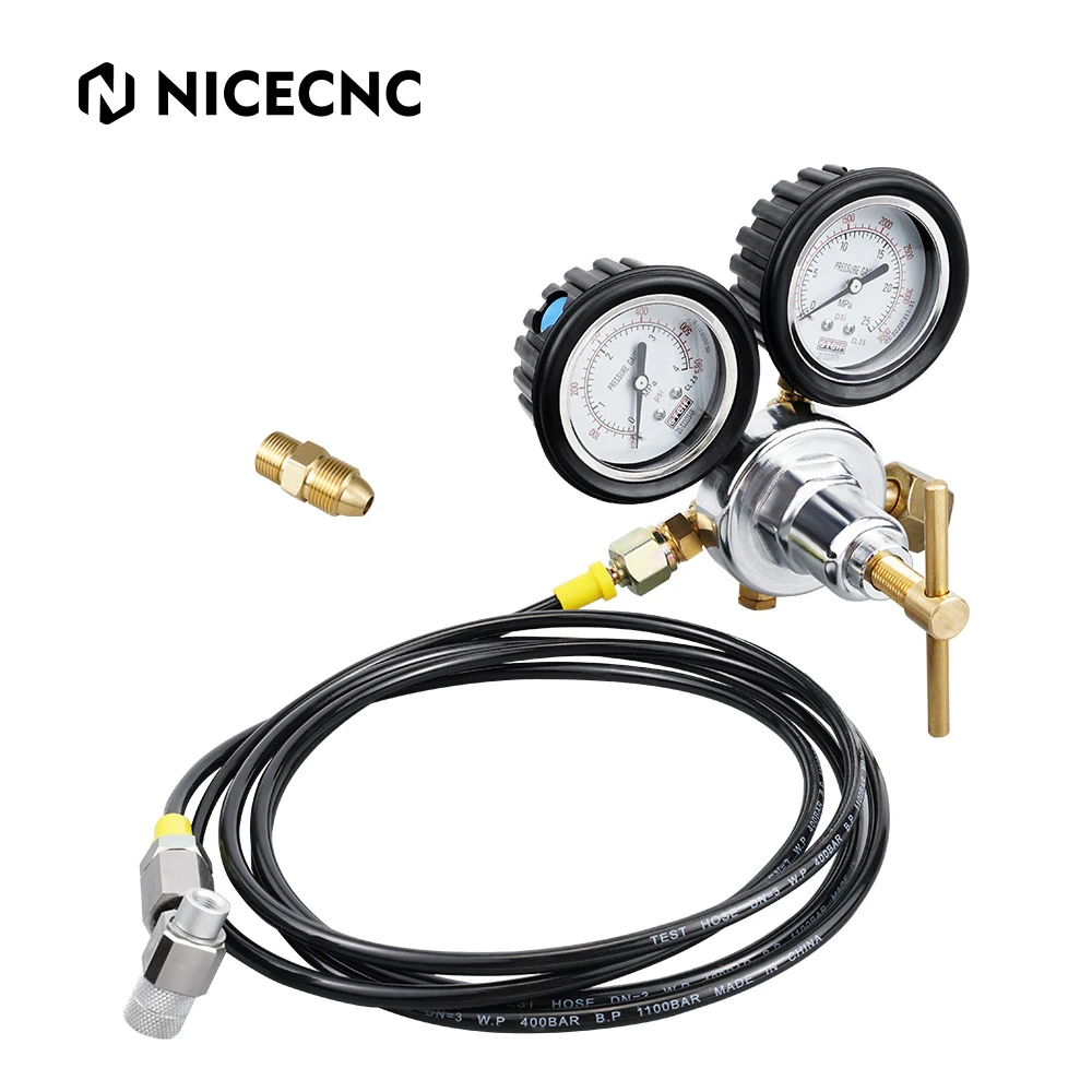 Nitrogen Regulator Shock Fill Tool Kit w/ No Loss Chuck For Honda Suzuki Kawasaki Yamaha Polaris CanAm off-road Bike ATV UTV
Nitrogen Regulator Shock Fill Tool Kit w/ No Loss Chuck For Honda Suzuki Kawasaki Yamaha Polaris CanAm off-road Bike ATV UTV