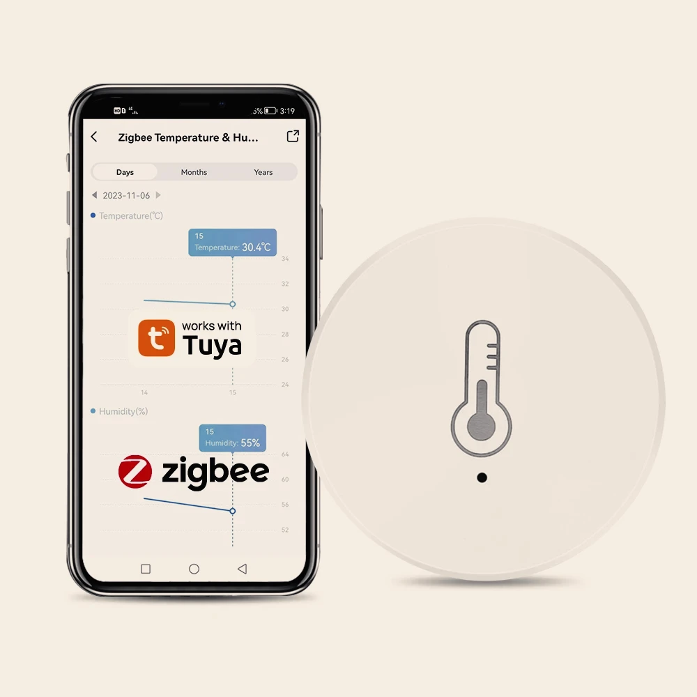 Мини-датчик температуры и влажности Tuya ZigBee, удаленный монитор для умного дома, работает со шлюзом, голосовое управление через приложение Alexa Google Home
Мини-датчик температуры и влажности Tuya ZigBee, удаленный монитор для умного дома, работает со шлюзом, голосовое управление через приложение Alexa Google Home