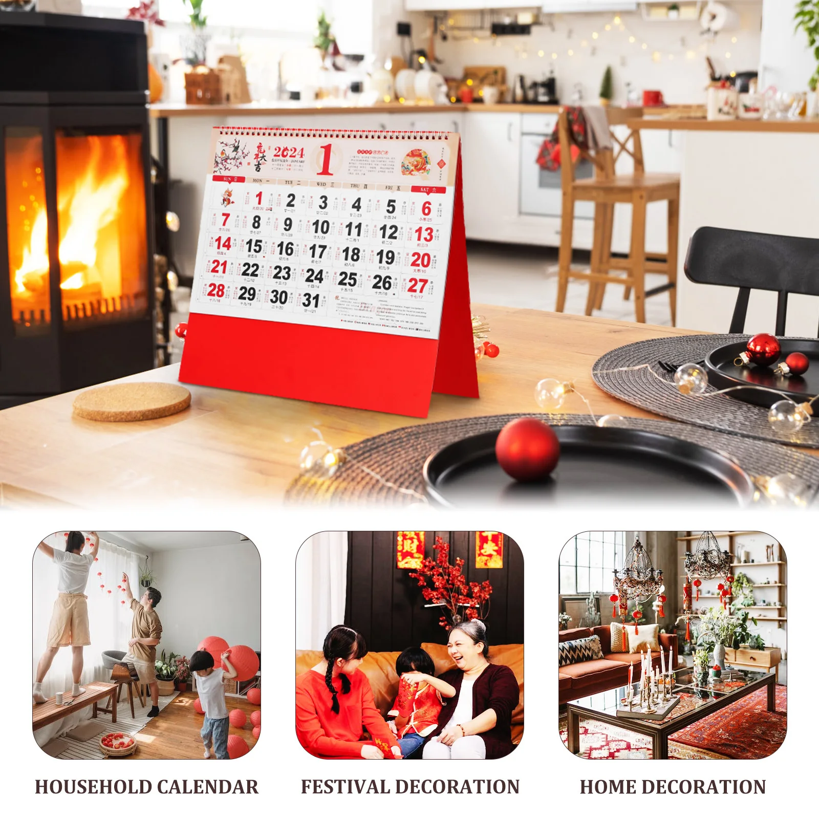 2Pcs Year of Dragon Hanging Calendar 2024 Traditional Chinese Festivals Solar Terms Large Clear Printed Home Accessory
2Pcs Year of Dragon Hanging Calendar 2024 Traditional Chinese Festivals Solar Terms Large Clear Printed Home Accessory