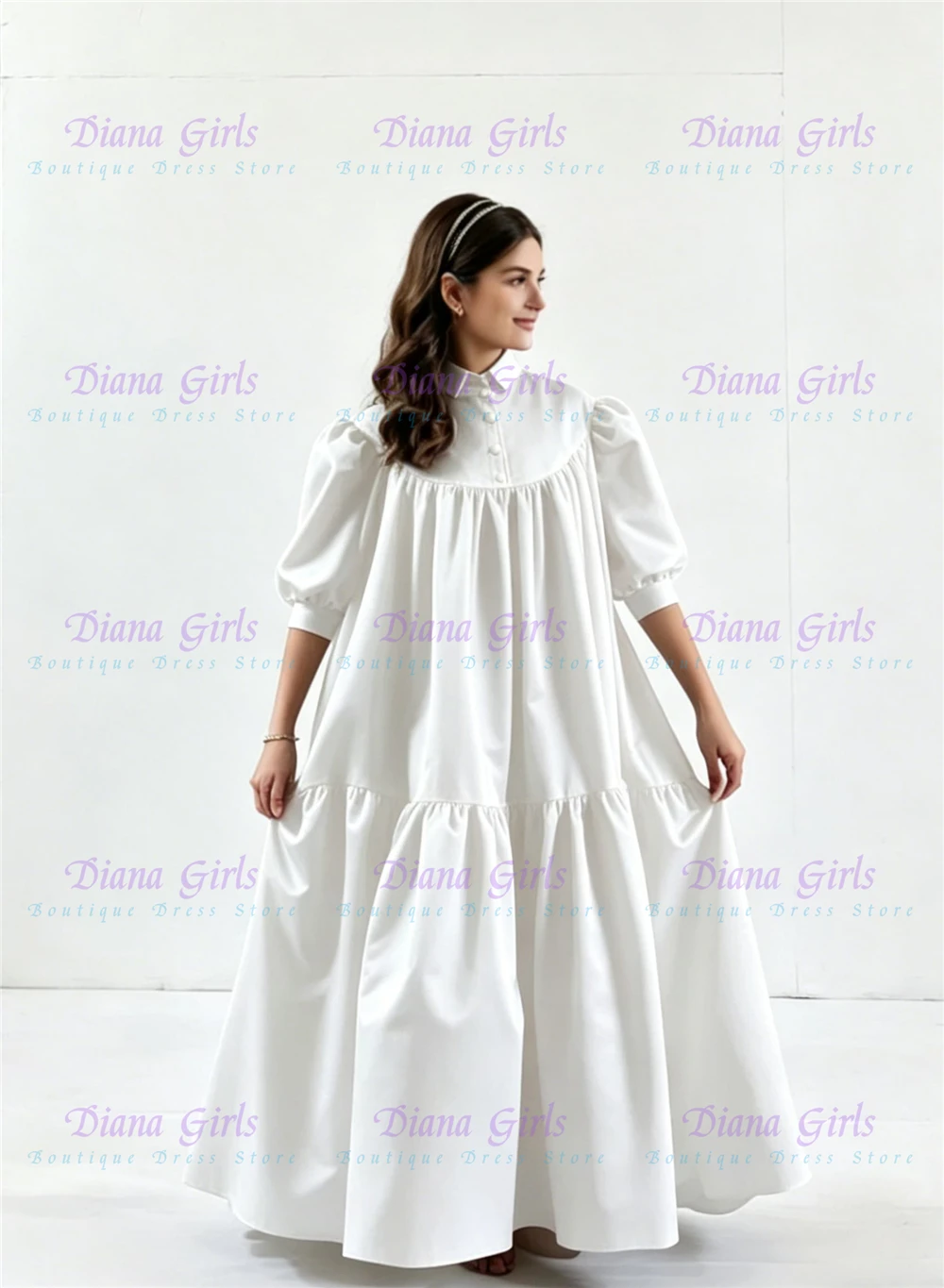 Quality Elegant White Flower Girl Dress Satin Fluffy Little Girls Baptism Wedding Birthday Party Evening Ball Baptism Gowns
Quality Elegant White Flower Girl Dress Satin Fluffy Little Girls Baptism Wedding Birthday Party Evening Ball Baptism Gowns