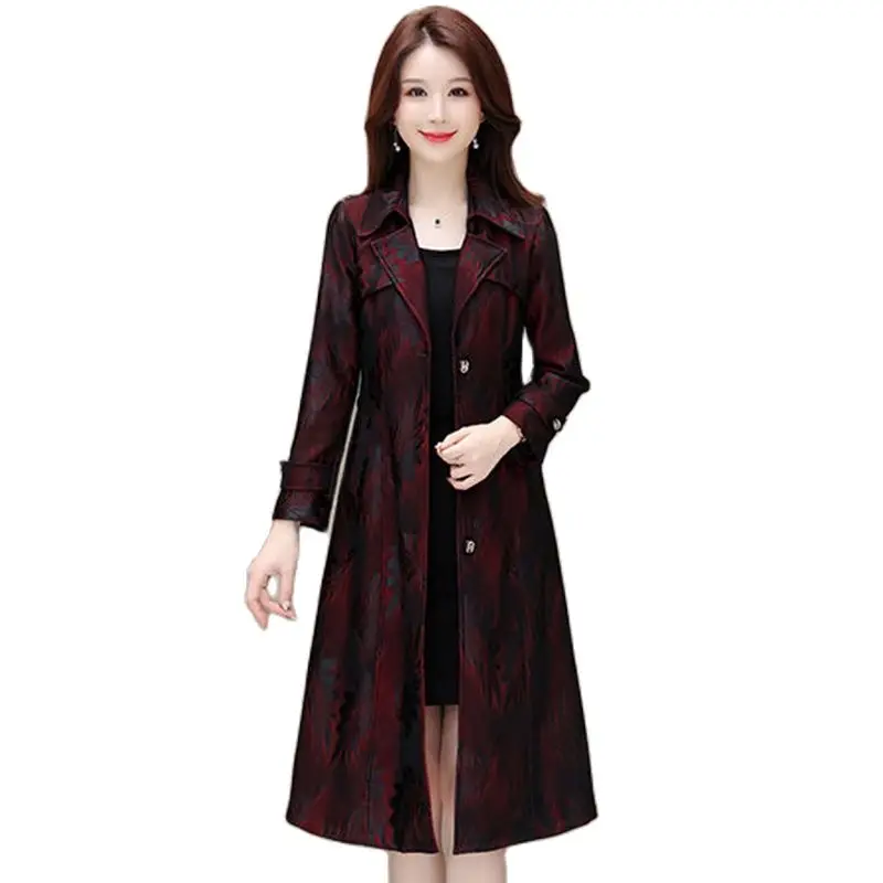 Highend Windbreaker Womens Long Section 2023And Autumn New Ladies Korean Version Of Slim Belt Fashion Printed Coat Coat Tide
Highend Windbreaker Womens Long Section 2023And Autumn New Ladies Korean Version Of Slim Belt Fashion Printed Coat Coat Tide