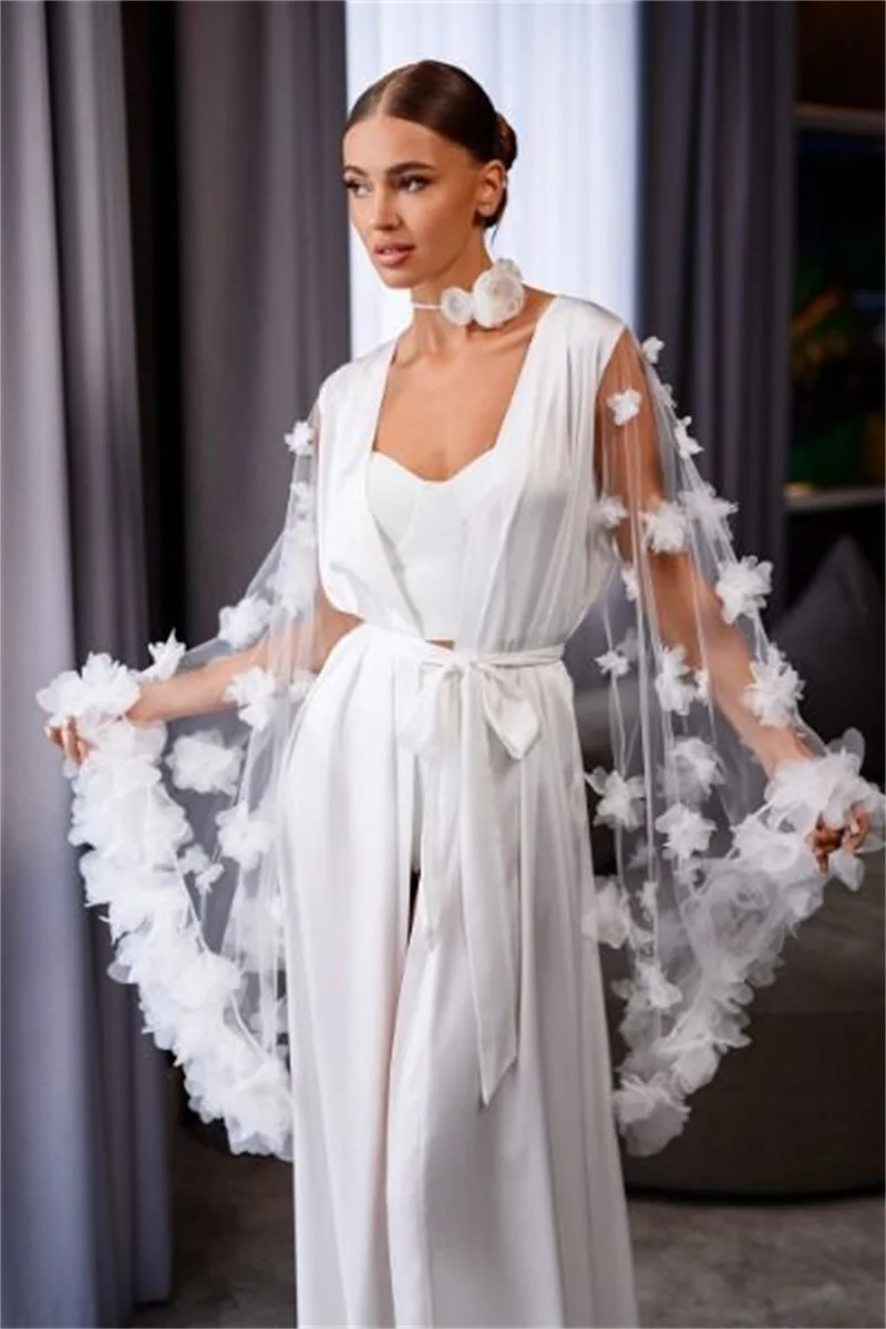White Women Pregnant Wedding Prom Dress For Photo Shoot 3D Flower 1 Pcs Bridal Evening Gown Belted Customized Robe
White Women Pregnant Wedding Prom Dress For Photo Shoot 3D Flower 1 Pcs Bridal Evening Gown Belted Customized Robe