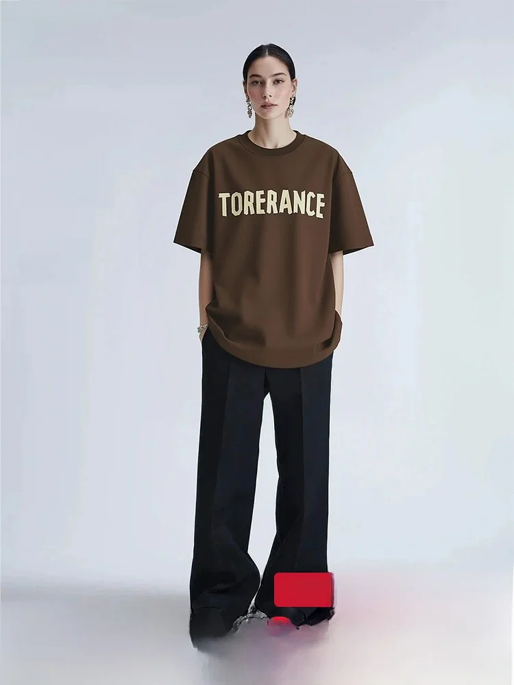 Spring New round Neck Letter Glue Print Short Sleeve Cotton Air Layer T-Shirt Women Loose Top Casual Style Polyester Blend
Spring New round Neck Letter Glue Print Short Sleeve Cotton Air Layer T-Shirt Women Loose Top Casual Style Polyester Blend