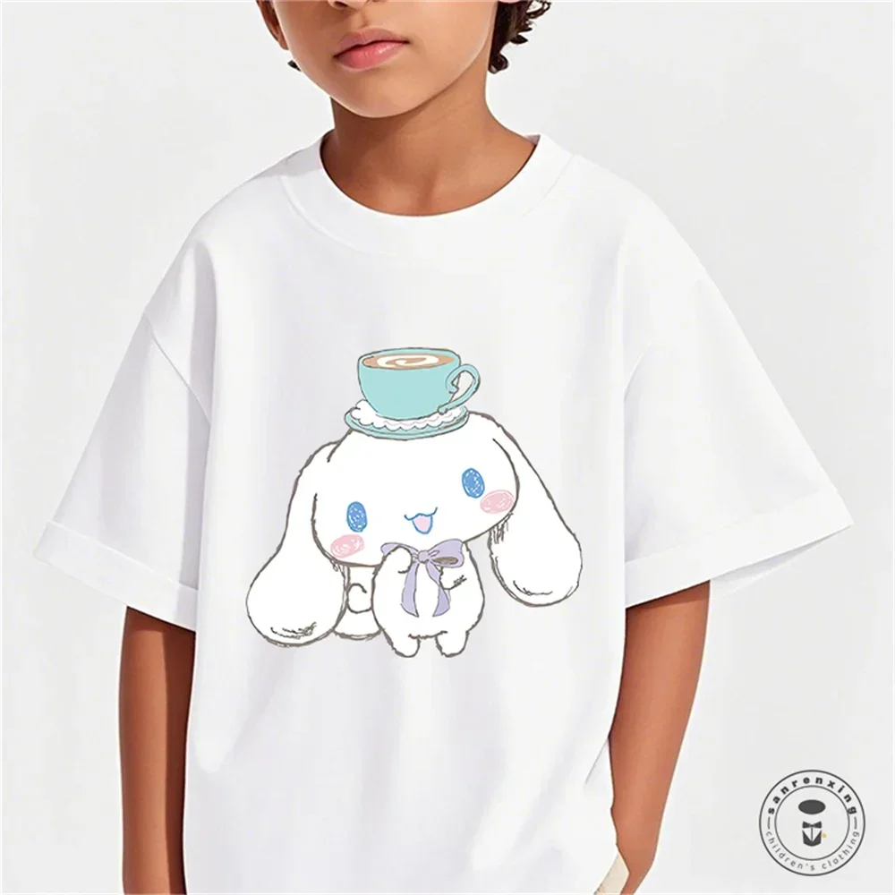 Cinnamoroll T-shirt Children's Short-sleeved New Summer Clothes Girly Heart Soft Clothes Kawaii Birthday Gift
Cinnamoroll T-shirt Children's Short-sleeved New Summer Clothes Girly Heart Soft Clothes Kawaii Birthday Gift