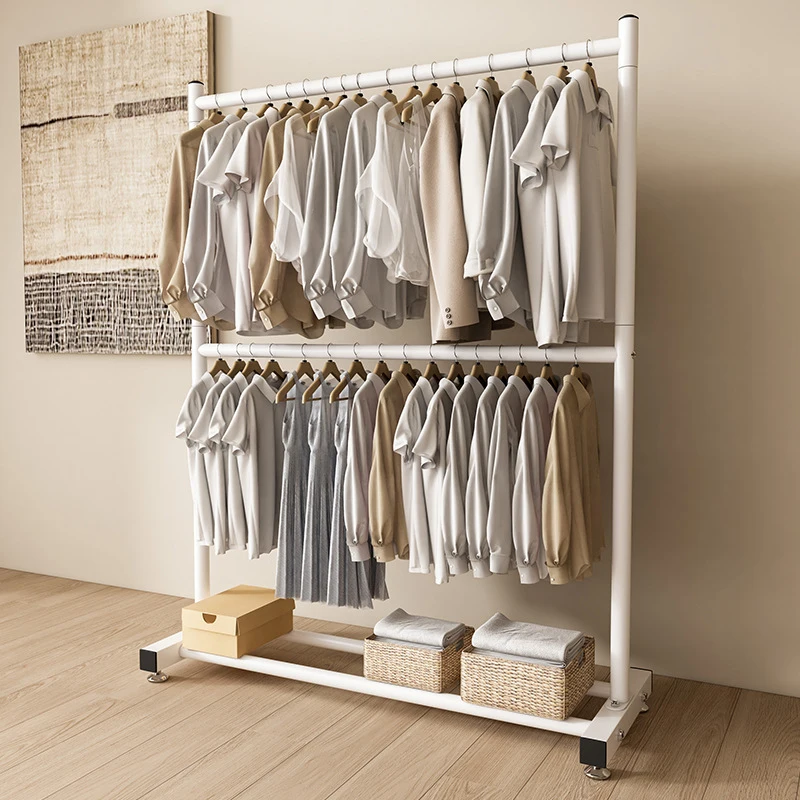 Light Luxury Double Tier Freestanding Clothing Rack Indoor Home Bedroom Balcony Clothes Hanger Drying Rack Storage Garment Rack
Light Luxury Double Tier Freestanding Clothing Rack Indoor Home Bedroom Balcony Clothes Hanger Drying Rack Storage Garment Rack