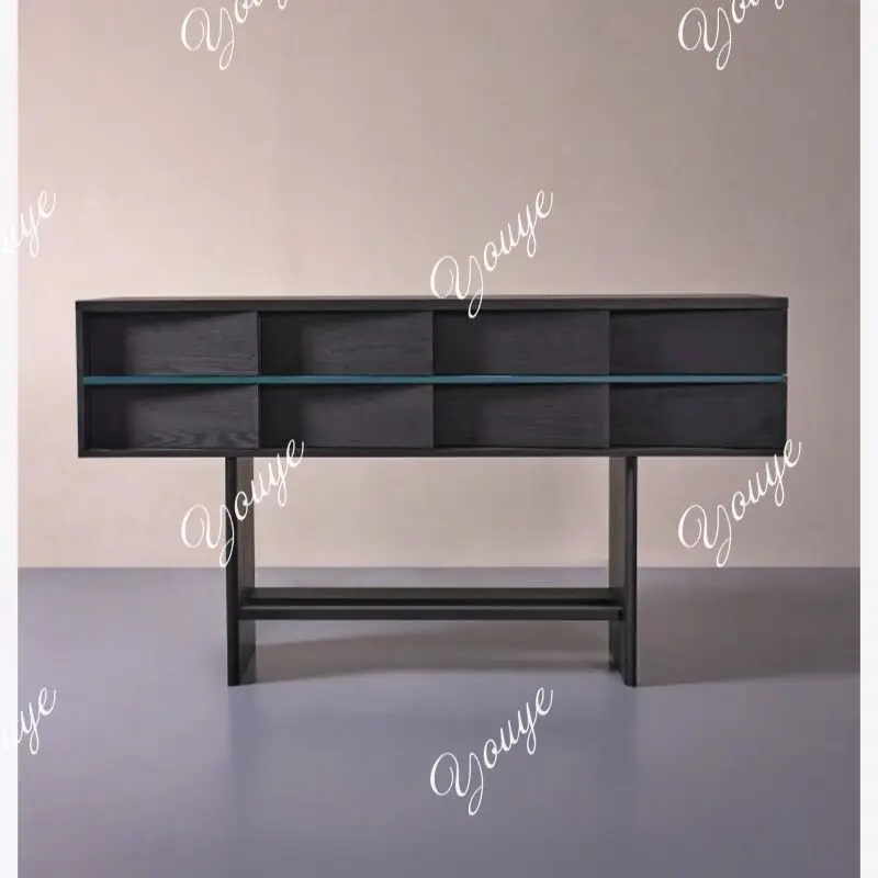 Postmodern black drawer porch cabinet household niche design diagonal drawer Japanese simple wall chest
Postmodern black drawer porch cabinet household niche design diagonal drawer Japanese simple wall chest