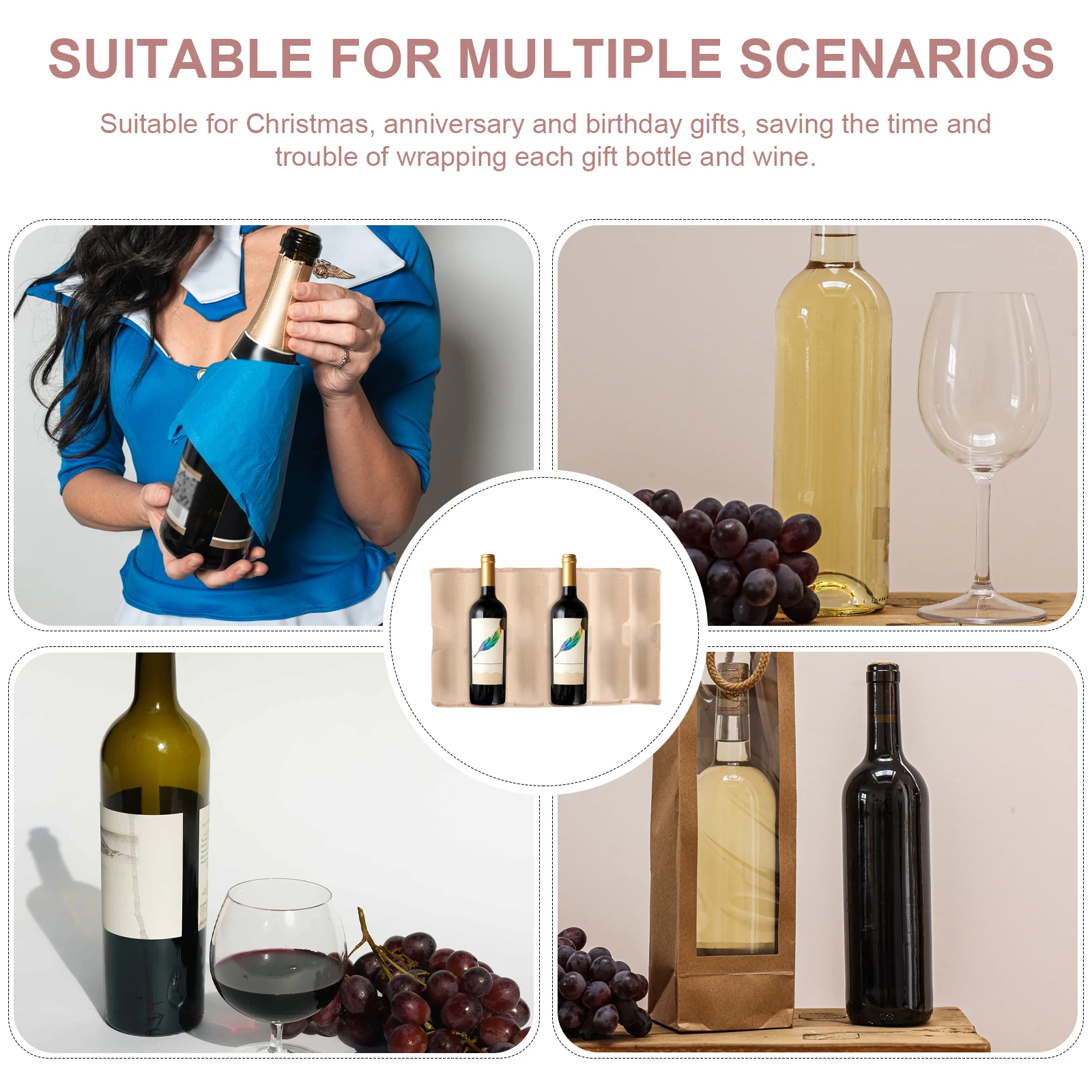 6Pcs Strong Resistance Wine Display Holder Paper Wine Tray Bottle Organizer For Kitchen
6Pcs Strong Resistance Wine Display Holder Paper Wine Tray Bottle Organizer For Kitchen