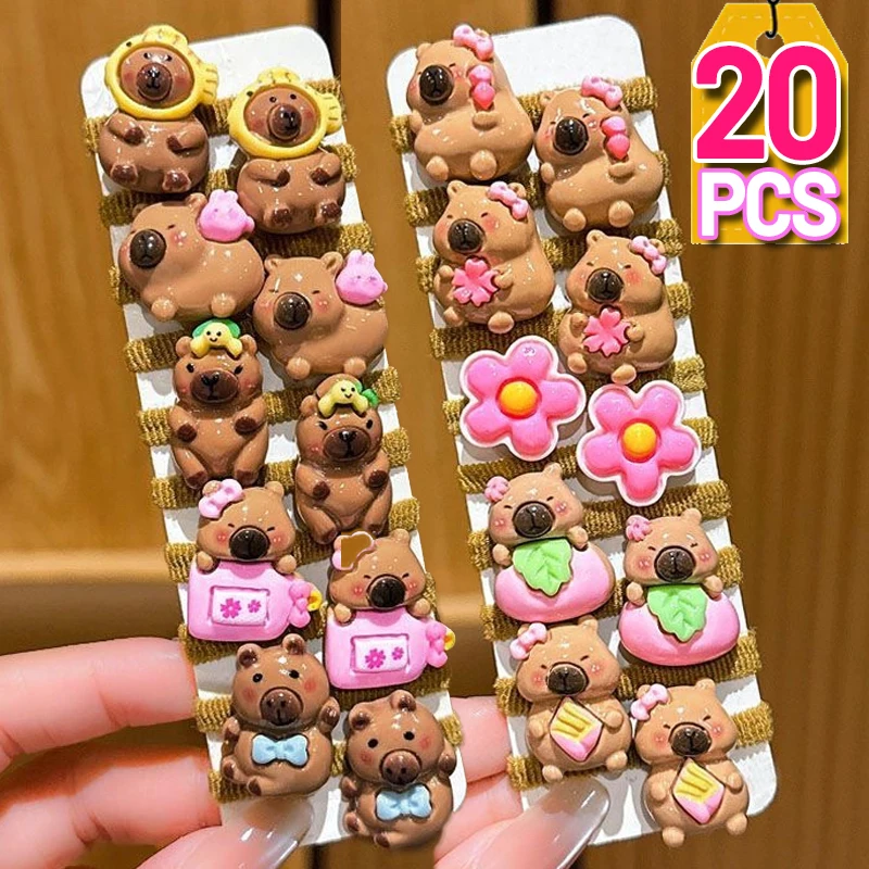 10/20PCS Cartoon Capybara Hair Ties for Sweet Girls Kids Children Headwear Soft Resin Elastic Hair Rope Daily Hair Accessories
10/20PCS Cartoon Capybara Hair Ties for Sweet Girls Kids Children Headwear Soft Resin Elastic Hair Rope Daily Hair Accessories