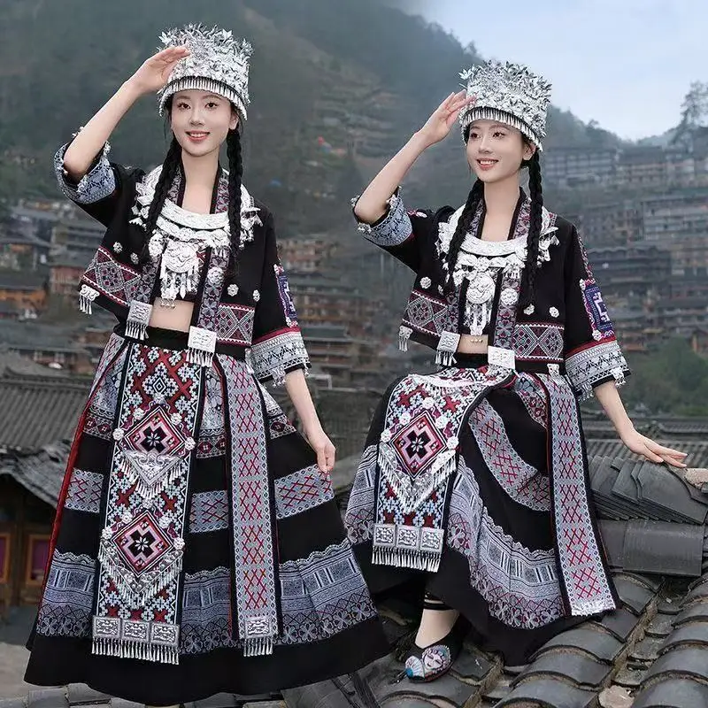 New in Hmong Costume Women's Traditional Chinese Clothing Hanfu National Miao Dance Performance Suits Halloween Stage Outfits
New in Hmong Costume Women's Traditional Chinese Clothing Hanfu National Miao Dance Performance Suits Halloween Stage Outfits