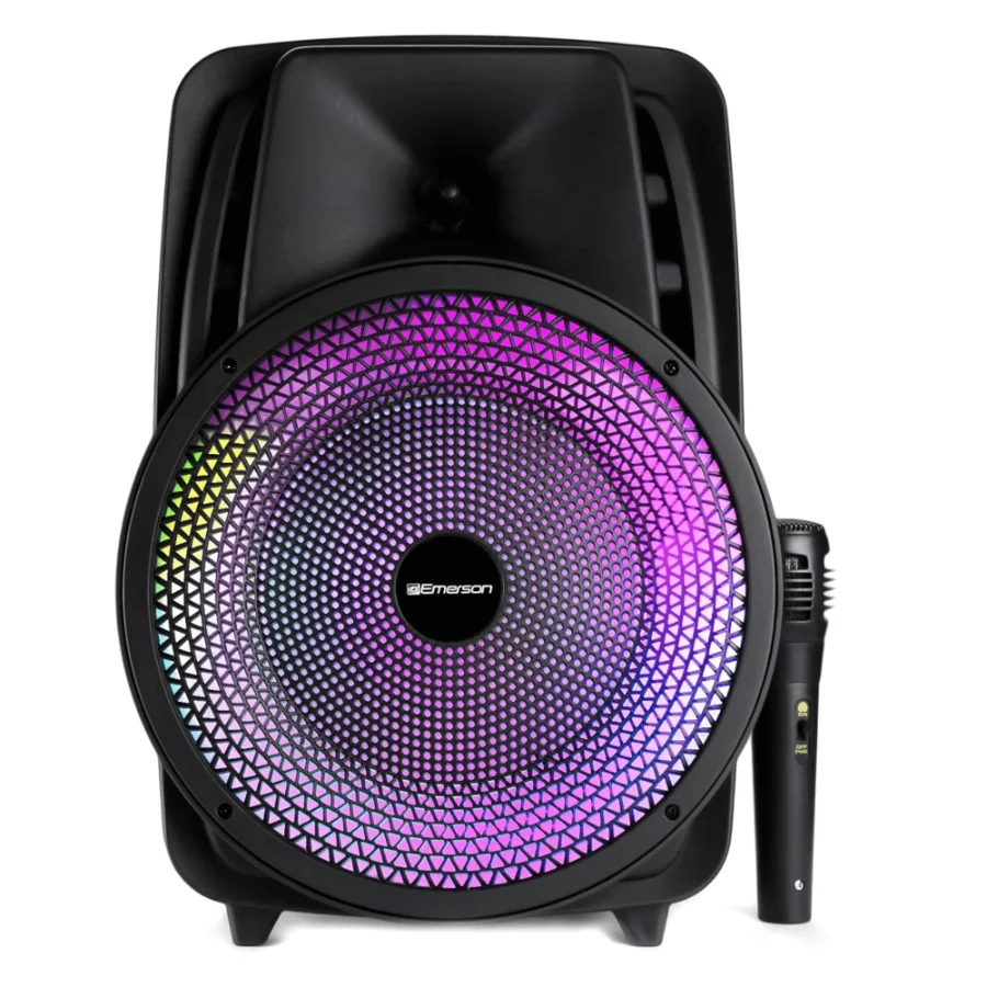 Emerson Portable 8 Bluetooth Party Speaker with Disco Light and Stand
Emerson Portable 8 Bluetooth Party Speaker with Disco Light and Stand