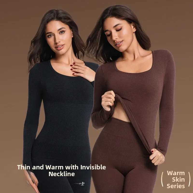 Women's Warm Underwear Set round Neck Fitting Long Sleeve Long Pants Anti-Static Home Wear Autumn Clothes Thermal Suit
Women's Warm Underwear Set round Neck Fitting Long Sleeve Long Pants Anti-Static Home Wear Autumn Clothes Thermal Suit