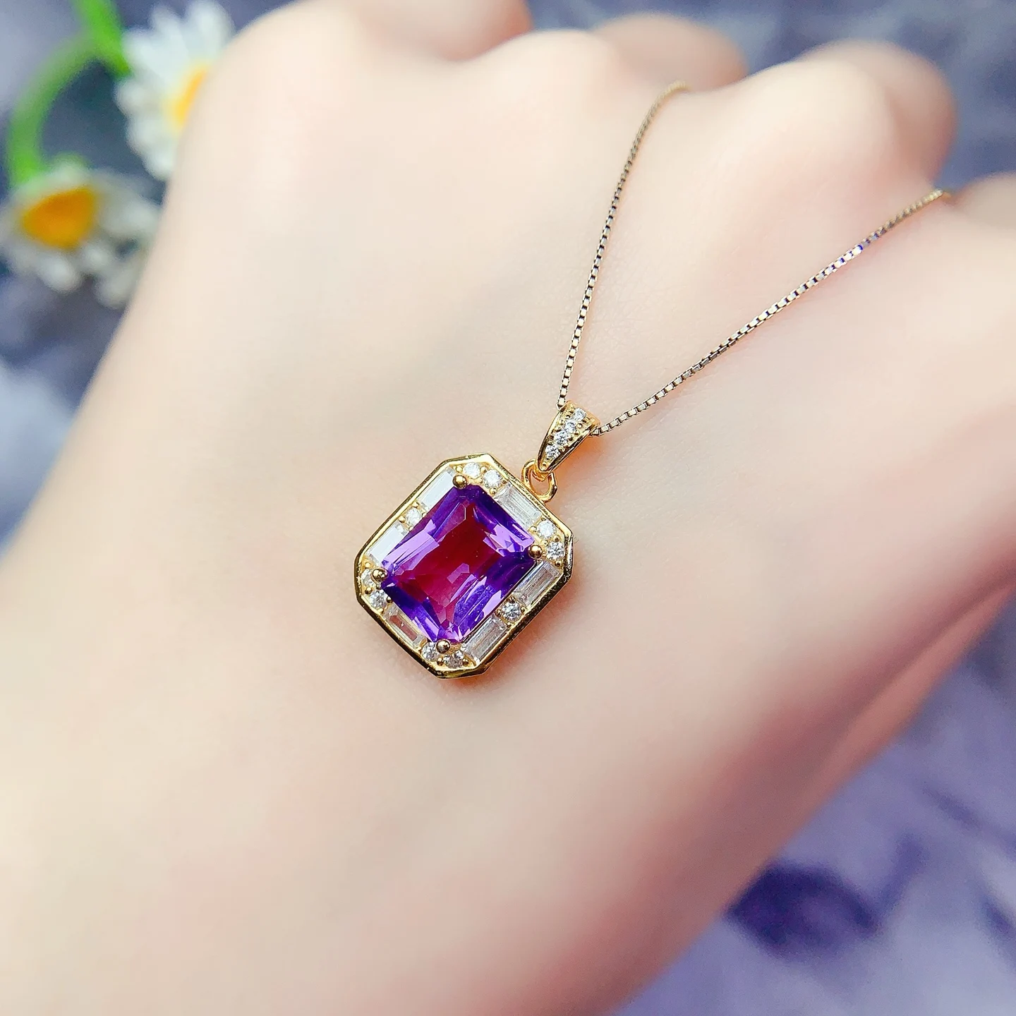 2025 Charming Natural Amethyst 8x10mm Pendant Necklace for Women Girls Exquisite Sweet Romantic Chain Jewelry
2025 Charming Natural Amethyst 8x10mm Pendant Necklace for Women Girls Exquisite Sweet Romantic Chain Jewelry