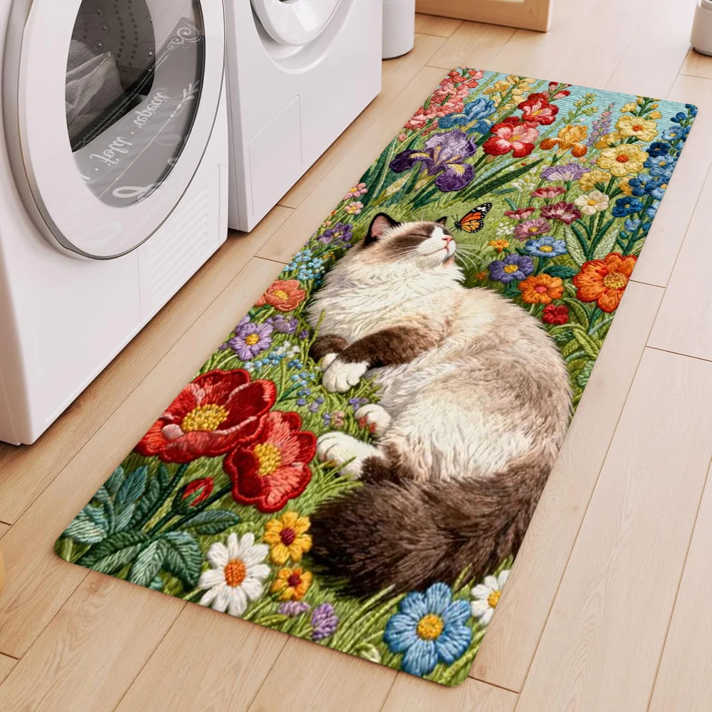 Красочные коврики с кошачьими и цветочными узорами, плотные узорчатые ткани, можно использовать для декора, противоскользящие коврики для ванной комнаты, ковры для прихожей.
Красочные коврики с кошачьими и цветочными узорами, плотные узорчатые ткани, можно использовать для декора, противоскользящие коврики для ванной комнаты, ковры для прихожей.