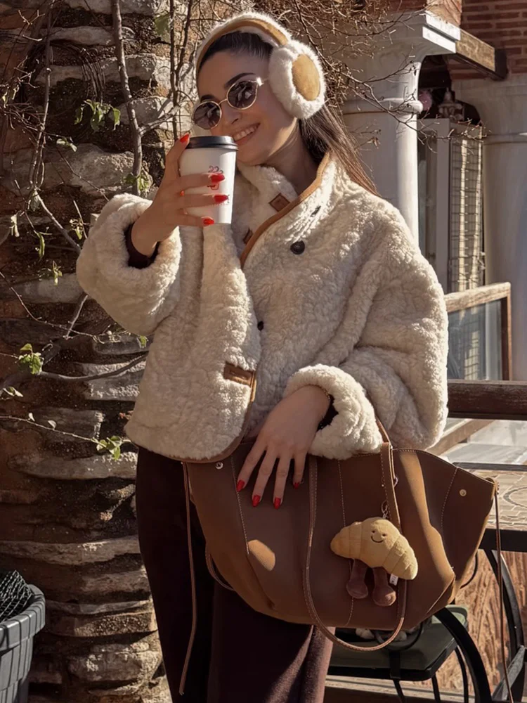 HH Women Autumn Casual Reversible Coat Solid Stand Collar Pocket Single-Breasted Women Fashion Long Sleeves Loose Jackets Trendy
HH Women Autumn Casual Reversible Coat Solid Stand Collar Pocket Single-Breasted Women Fashion Long Sleeves Loose Jackets Trendy