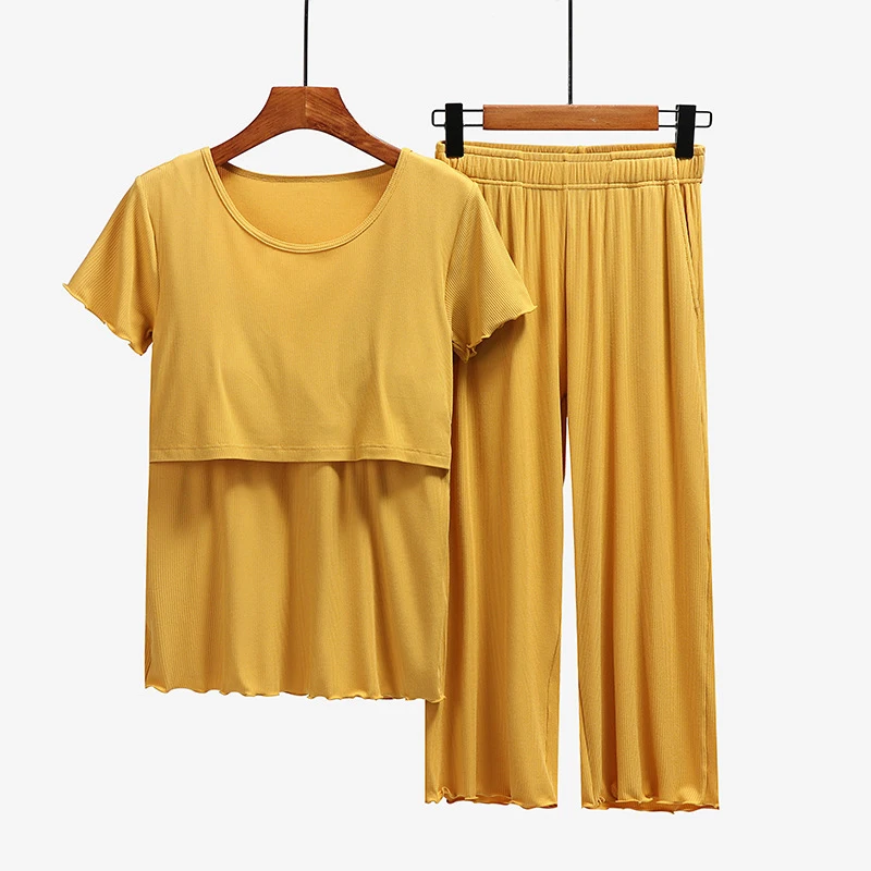 Summer Maternity Clothes set Nursing Sleepwear Breastfeeding Nightwear for Pregnant Women Pregnancy Breast Feeding Pajamas Suits
Summer Maternity Clothes set Nursing Sleepwear Breastfeeding Nightwear for Pregnant Women Pregnancy Breast Feeding Pajamas Suits