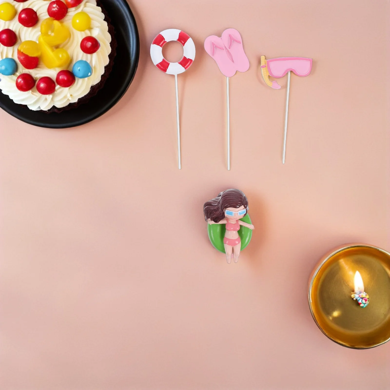 Cake Topper Pool Party Decorative Props Inserting Cards Beach Toppers Themed Supplies
Cake Topper Pool Party Decorative Props Inserting Cards Beach Toppers Themed Supplies