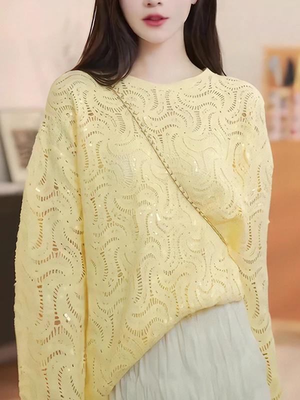 Ele Unique Yellow Hollow out Knitwear round Ne Commute Sle Korean Version Autumn Winter Faionable Top Gtuq
Ele Unique Yellow Hollow out Knitwear round Ne Commute Sle Korean Version Autumn Winter Faionable Top Gtuq