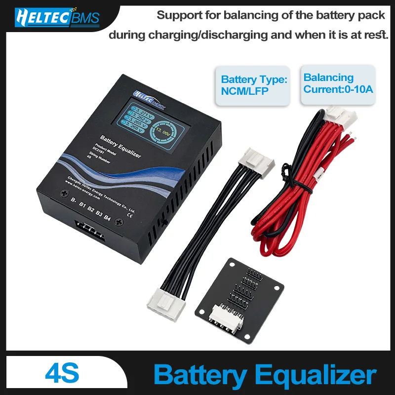 Heltec4S 10A Handheld Battery Equalizer with Voltage Display connector board for Ternary Lithium/LiFePO4 Battery Voltage Tester
Heltec4S 10A Handheld Battery Equalizer with Voltage Display connector board for Ternary Lithium/LiFePO4 Battery Voltage Tester