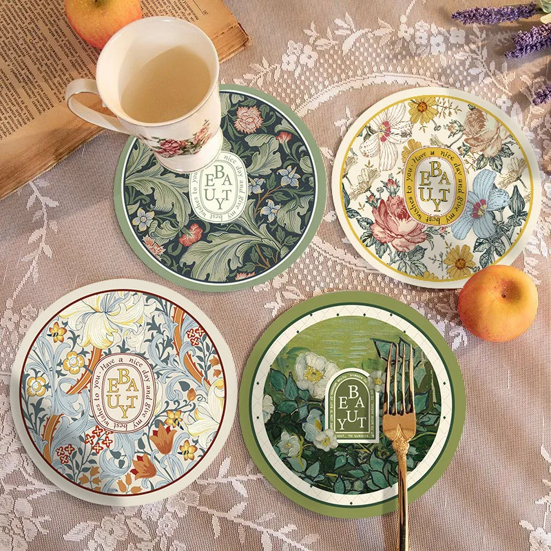 American Style Dining Table Heat Insulation Oil Painting Round Small Placemat Wash-free Waterproof Oil-proof Bowl Plate Cup Mat
American Style Dining Table Heat Insulation Oil Painting Round Small Placemat Wash-free Waterproof Oil-proof Bowl Plate Cup Mat
