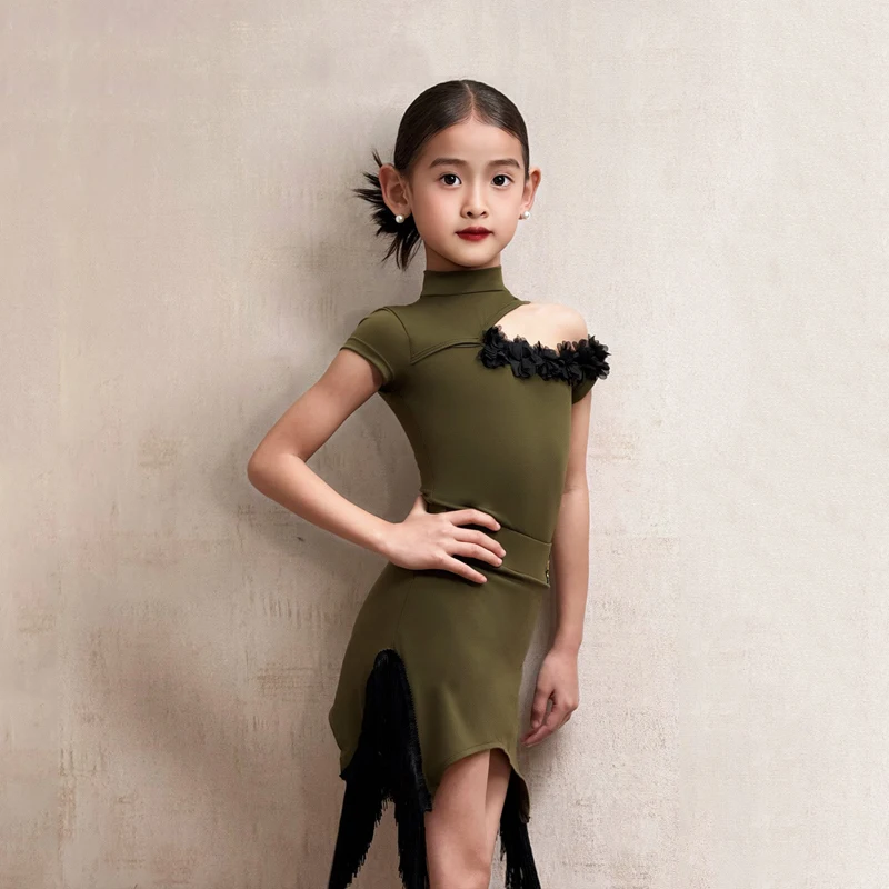 Latin Dance Clothing For Girl Tango Samba Dance Practice Clothes Kids Cha Cha Performance Wear High-Neck Dancer Costume VBH1302
Latin Dance Clothing For Girl Tango Samba Dance Practice Clothes Kids Cha Cha Performance Wear High-Neck Dancer Costume VBH1302