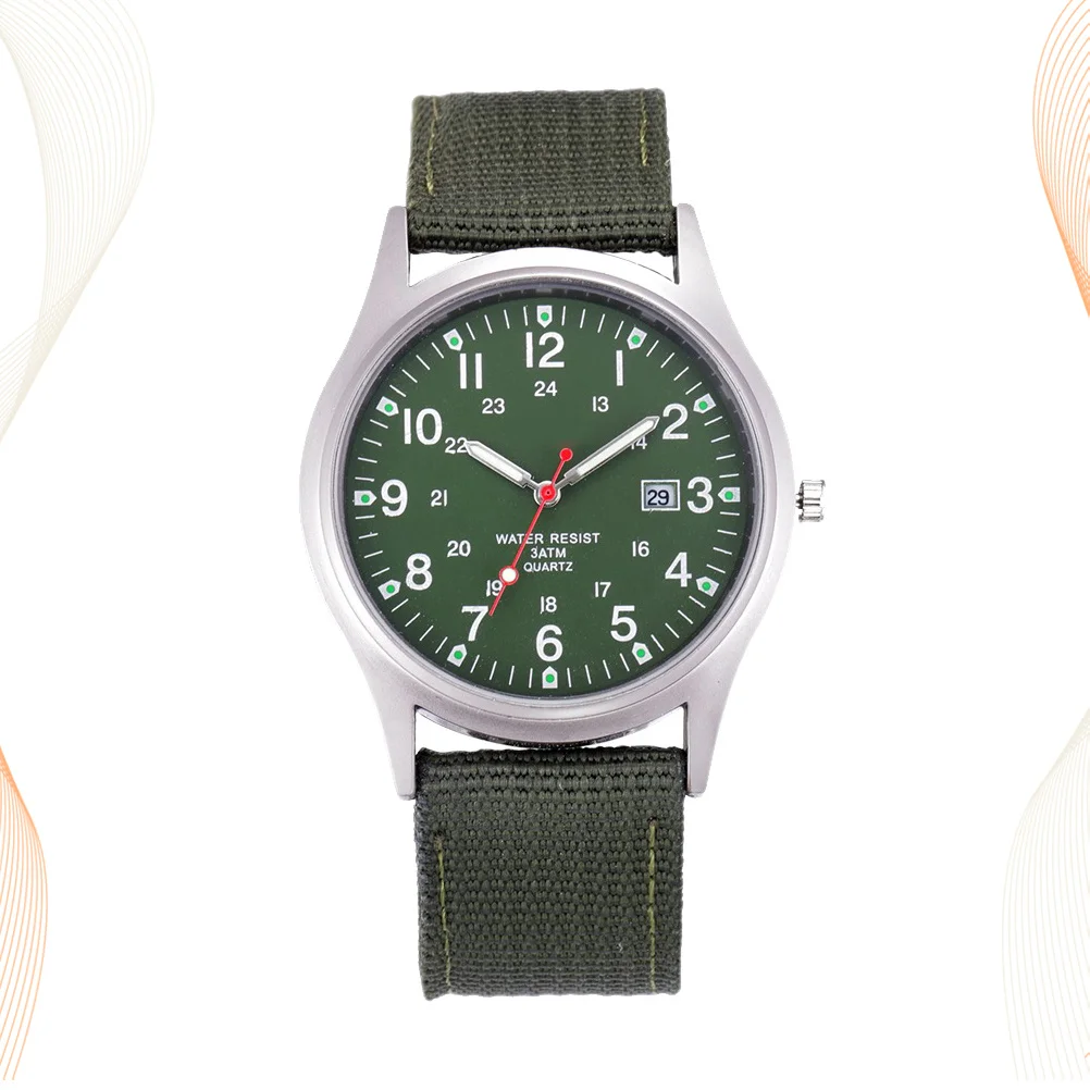 1pc Military Style Men Quartz Watch Green Canvas Band Durable Calendar Dial Fashion Wristwatch For Men Male Waterproof Watch
1pc Military Style Men Quartz Watch Green Canvas Band Durable Calendar Dial Fashion Wristwatch For Men Male Waterproof Watch