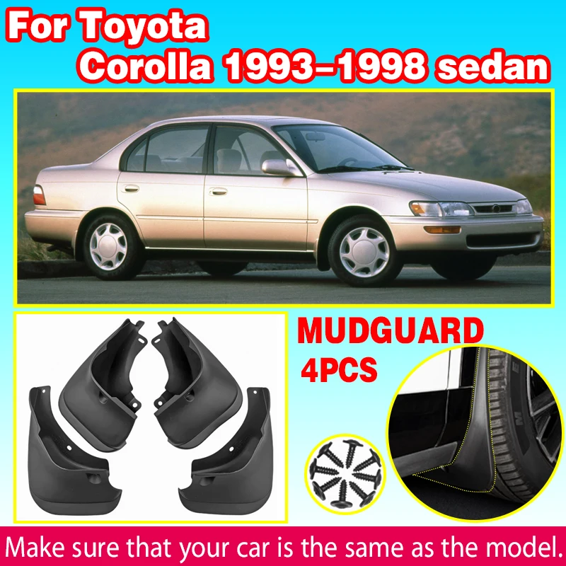 For Toyota Corolla AE100 Sedan 1993-1998 Fender Mudguard Mud Flaps Guard Splash Flap Mudguards Soft Plastic Car Accessories
For Toyota Corolla AE100 Sedan 1993-1998 Fender Mudguard Mud Flaps Guard Splash Flap Mudguards Soft Plastic Car Accessories