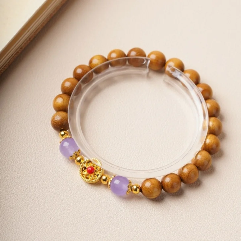 Golden nanmu DIY original design single-loop bracelet, simple elegant accessory for cultural appreciation and personal enjoy
Golden nanmu DIY original design single-loop bracelet, simple elegant accessory for cultural appreciation and personal enjoy