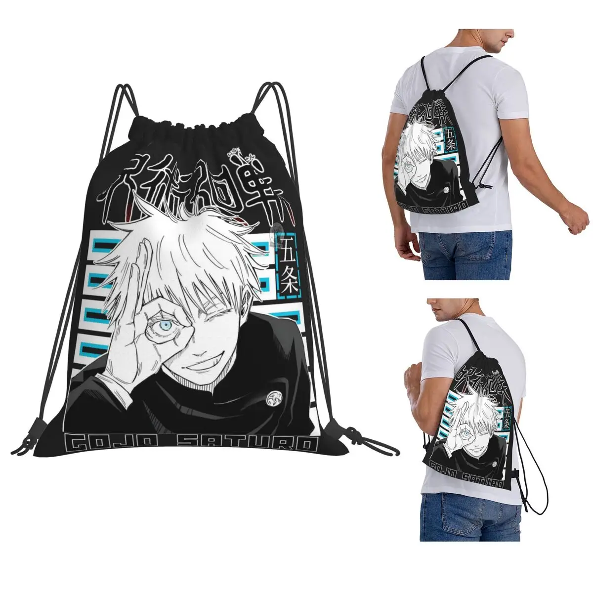 Jujutsu Kaisen Backpacks Fashion Drawstring Bags Sundries Bag Book Bags for Man Woman Students
Jujutsu Kaisen Backpacks Fashion Drawstring Bags Sundries Bag Book Bags for Man Woman Students