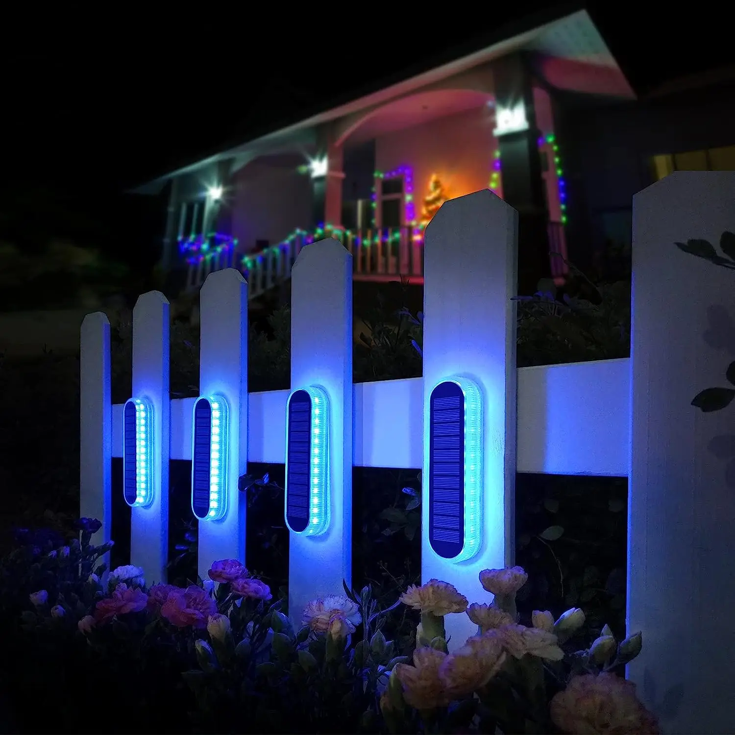 5 Years Lifespan 4 Pack Solar LED Deck Lights Blue Auto On/OFF Outdoor Waterproof IP68 Anti-pressure 5 tons Solar Garden Step Lights for Stairs Fence Yard Patio Pathway
5 Years Lifespan 4 Pack Solar LED Deck Lights Blue Auto On/OFF Outdoor Waterproof IP68 Anti-pressure 5 tons Solar Garden Step Lights for Stairs Fence Yard Patio Pathway