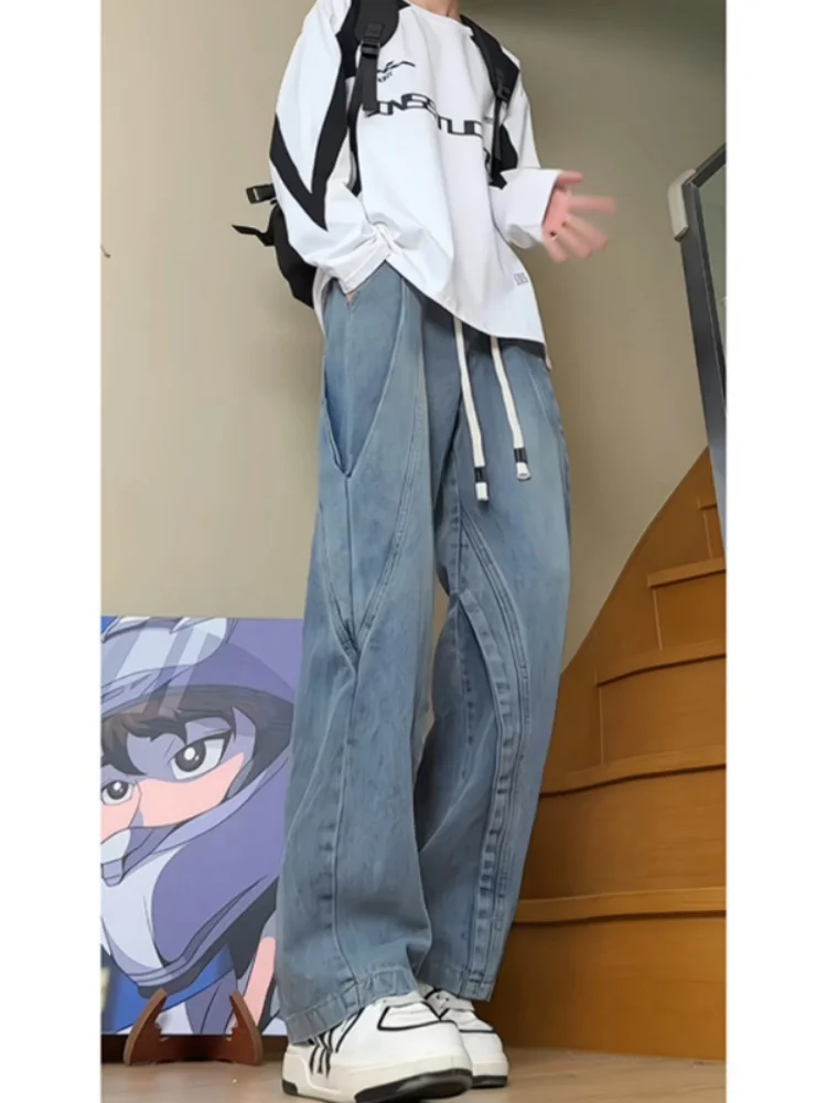 Trendy American High Street Patchwork Men's Jeans Spring Autumn Straight Leg Wide Leg Pants Micro Flared Long Trousers
Trendy American High Street Patchwork Men's Jeans Spring Autumn Straight Leg Wide Leg Pants Micro Flared Long Trousers