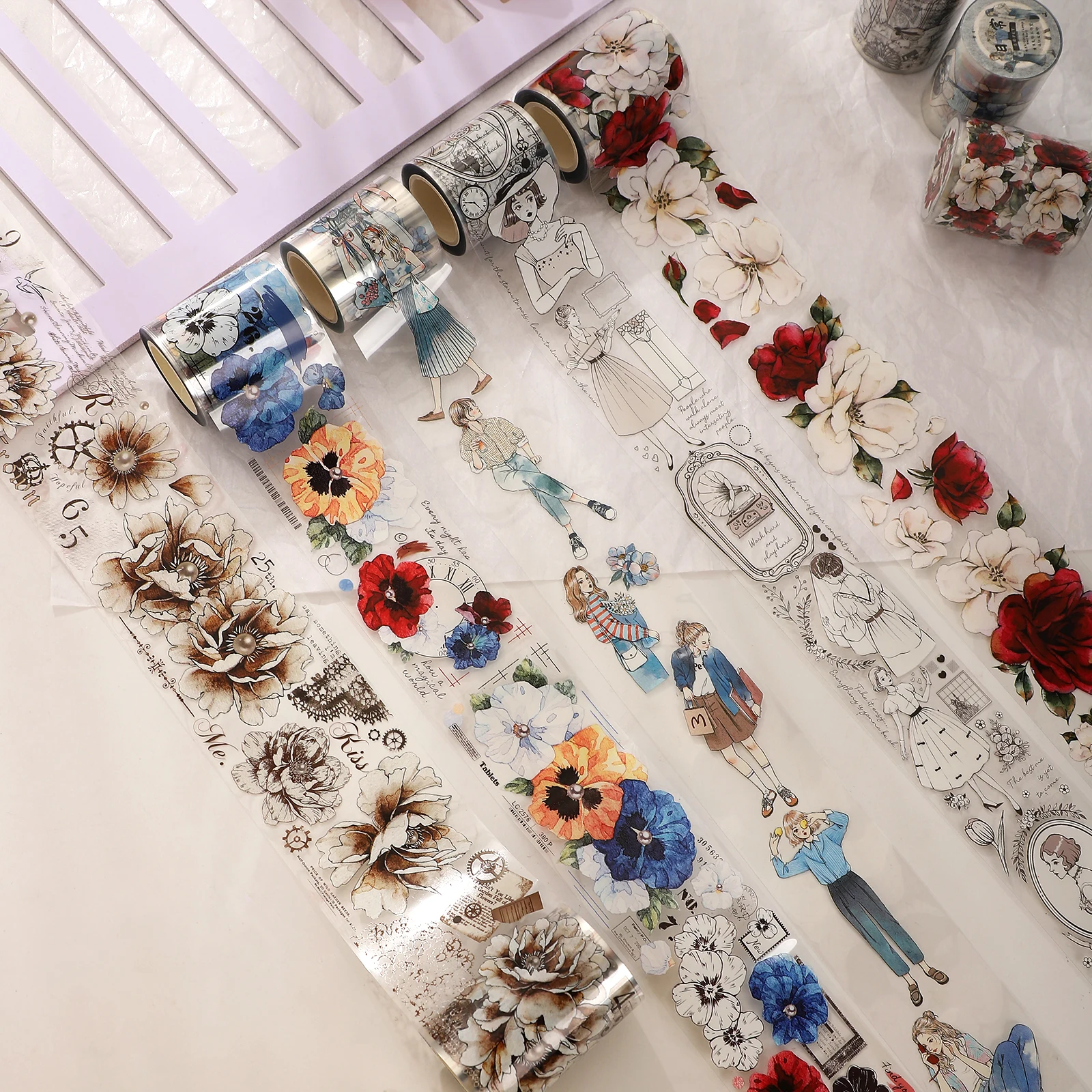 500cm/600cm Multiple Specifications Vintage Flower Character Landscape PET Tape Creative DIY Journal Collage Decor Stationery
500cm/600cm Multiple Specifications Vintage Flower Character Landscape PET Tape Creative DIY Journal Collage Decor Stationery