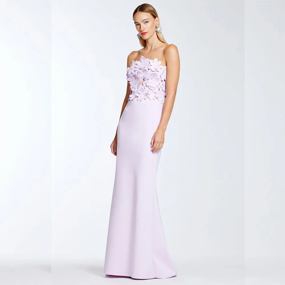 Stylish Strapless Evening Dresses Elegant Women Sleeveless Sweep Train Floor Length Special Occasion Gowns Appliuqes Long Dress
Stylish Strapless Evening Dresses Elegant Women Sleeveless Sweep Train Floor Length Special Occasion Gowns Appliuqes Long Dress