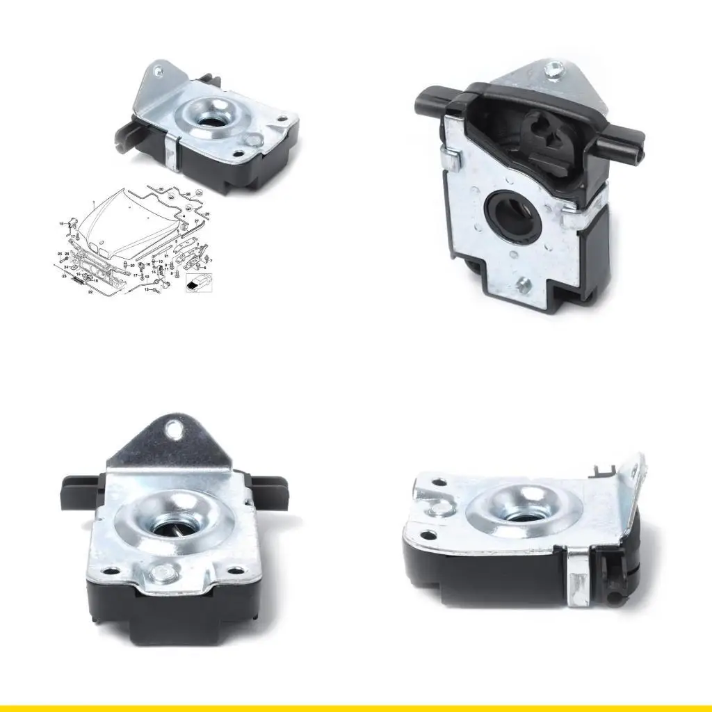 Механизм замка капота SZCH, защелка капота для E53 E52 3 E46 5 E39, алюминий
Механизм замка капота SZCH, защелка капота для E53 E52 3 E46 5 E39, алюминий