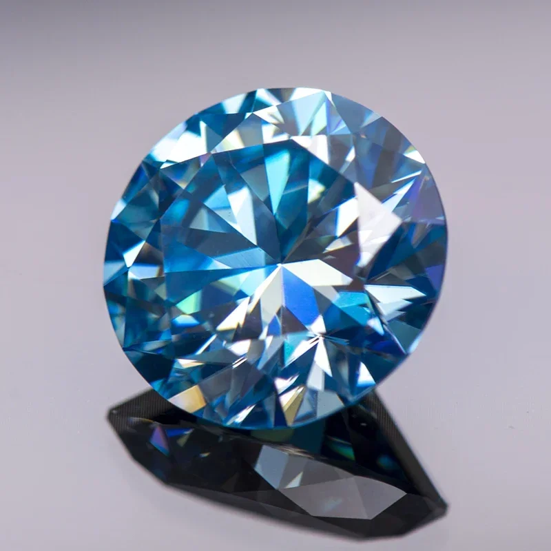 Wholesale Moissanite Stone Round Cut Aquamarine Color Lab Grown Gemstone for Charms Advanced Jewelry Making Materials with GRA C
Wholesale Moissanite Stone Round Cut Aquamarine Color Lab Grown Gemstone for Charms Advanced Jewelry Making Materials with GRA C