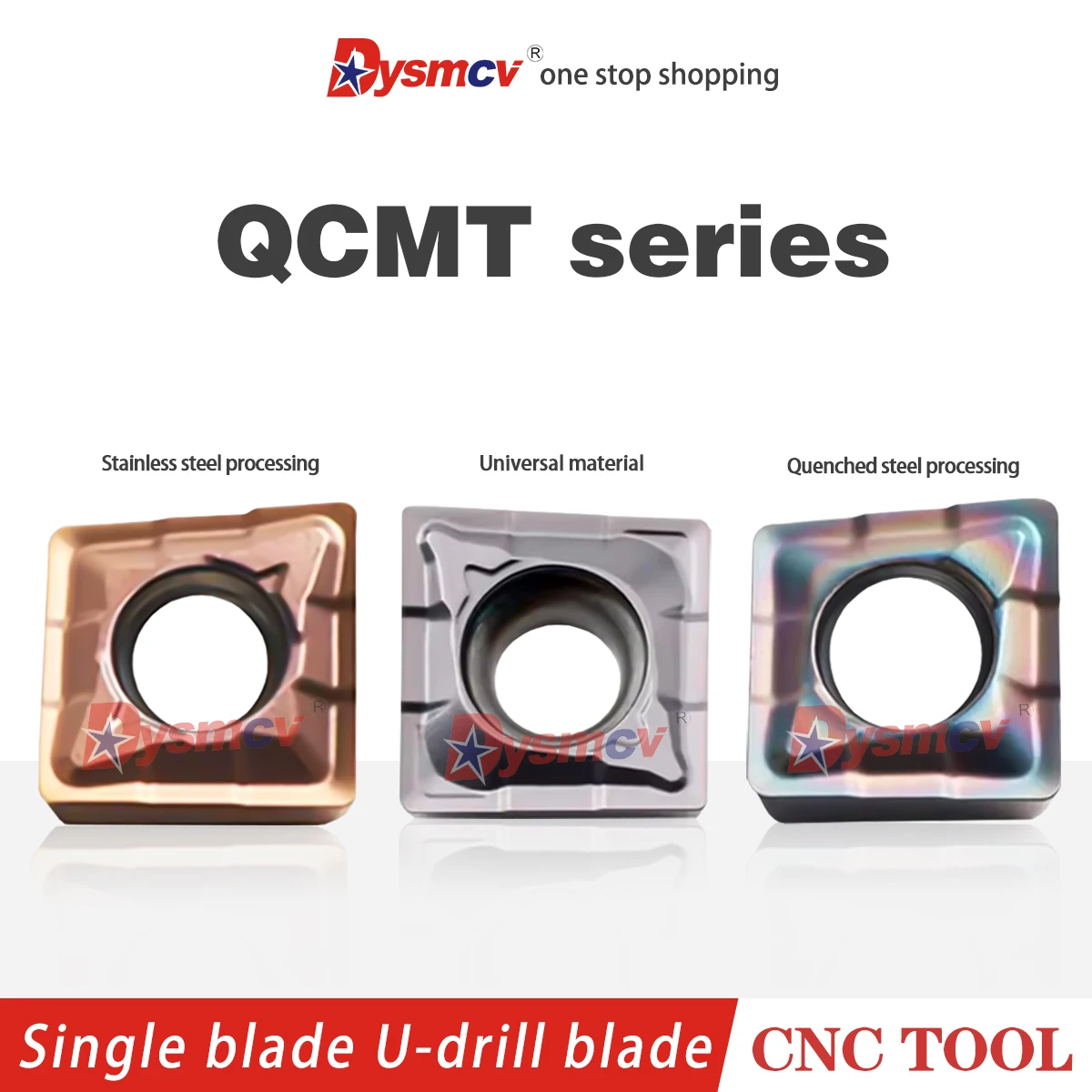 QCMT CNC Lathe U-drill Blade QCMT050204/060204/070304/10T304-CM Single Blade Small Diameter Open Coarse Hard Alloy U-drill Blade
QCMT CNC Lathe U-drill Blade QCMT050204/060204/070304/10T304-CM Single Blade Small Diameter Open Coarse Hard Alloy U-drill Blade