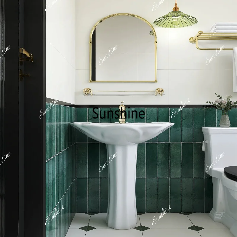Retro home washbasin integrated ceramic small apartment floor-to-ceiling balcony
Retro home washbasin integrated ceramic small apartment floor-to-ceiling balcony