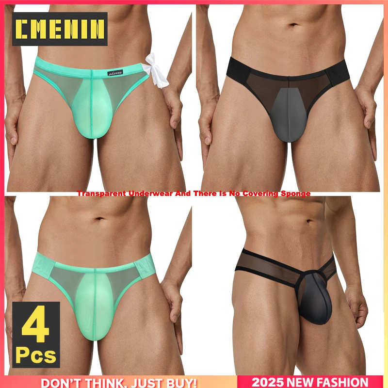 CMENIN 4Pcs Sexy Men Briefs Transparent Mesh Bikini Mens Underpants Men's Panties Ultra-thin Breathable Gays Man Briefs Trunks
CMENIN 4Pcs Sexy Men Briefs Transparent Mesh Bikini Mens Underpants Men's Panties Ultra-thin Breathable Gays Man Briefs Trunks