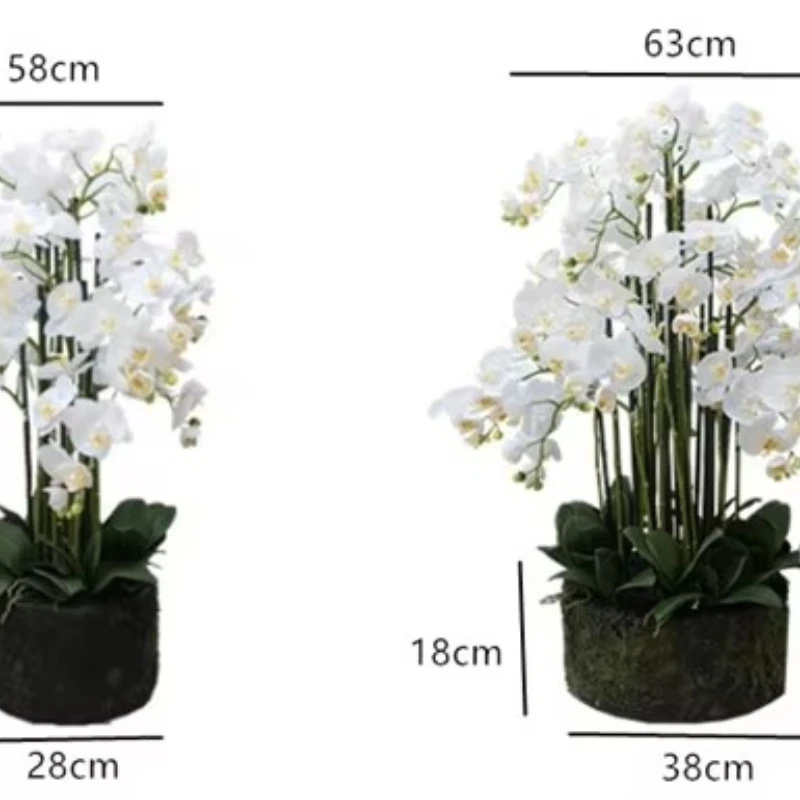 High quality luxury artificial orchid potted soil leaf family wedding party table decoration design
High quality luxury artificial orchid potted soil leaf family wedding party table decoration design