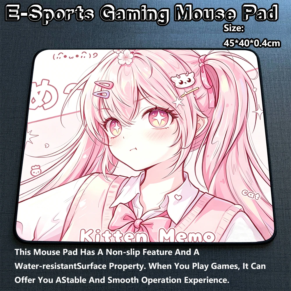 Cute Anime Girl Non-Slip Mouse Pad Office Waterproof Laptop Desk Mat 45*40cm Rubber Gaming Mousepad Gamer Desktop Decoration
Cute Anime Girl Non-Slip Mouse Pad Office Waterproof Laptop Desk Mat 45*40cm Rubber Gaming Mousepad Gamer Desktop Decoration