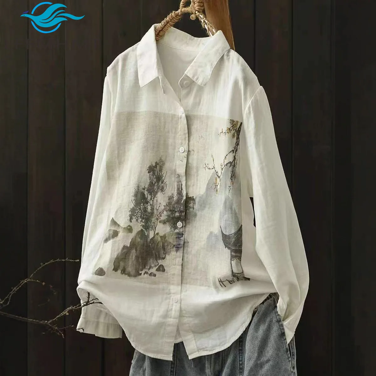 Весенне-осенняя модная женская хлопковая пряжа хорошего качества в китайском стиле, винтажная повседневная рубашка с длинным рукавом и принтом, женская удобная блузка
Весенне-осенняя модная женская хлопковая пряжа хорошего качества в китайском стиле, винтажная повседневная рубашка с длинным рукавом и принтом, женская удобная блузка