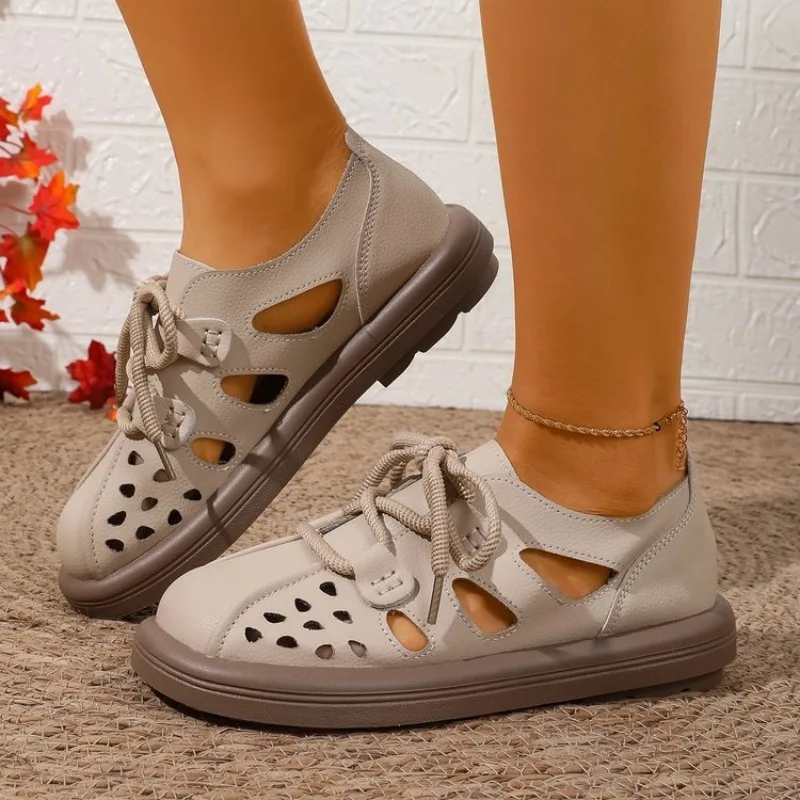 Womens Vintage Cutout Flat Shoes Casual Lace Up Closed Toe Hollow Breathable Comfort Loafers Summer Walking Footwear for Ladies
Womens Vintage Cutout Flat Shoes Casual Lace Up Closed Toe Hollow Breathable Comfort Loafers Summer Walking Footwear for Ladies