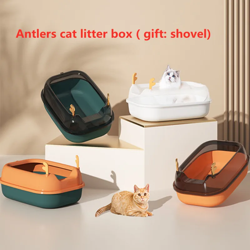 Antler Thickened Extra-large Cat Litter Box Anti-Splash Semi-enclosed Cat Toilet Removable Cat Litter Box Cat Cleaning Supplies
Antler Thickened Extra-large Cat Litter Box Anti-Splash Semi-enclosed Cat Toilet Removable Cat Litter Box Cat Cleaning Supplies