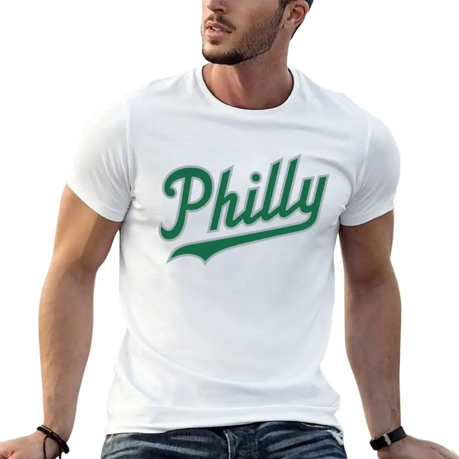 Philly Script - White/Green T-Shirt korean fashion anime stuff Aesthetic clothing oversized t shirts for men
Philly Script - White/Green T-Shirt korean fashion anime stuff Aesthetic clothing oversized t shirts for men