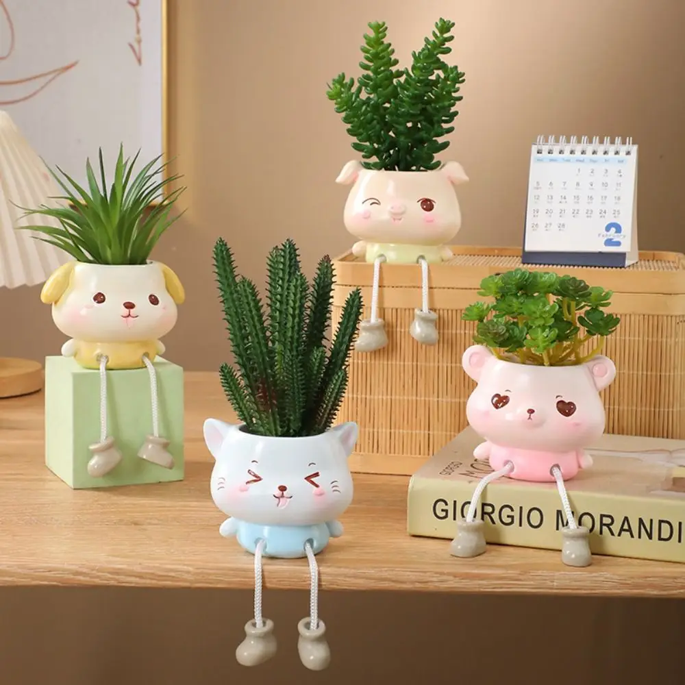 Multifunctional Cute Animal Hanging Flower Pot Mini Resin Craft Succulent Flowerpot Cartoon Plants Pot Garden Lawn
Multifunctional Cute Animal Hanging Flower Pot Mini Resin Craft Succulent Flowerpot Cartoon Plants Pot Garden Lawn
