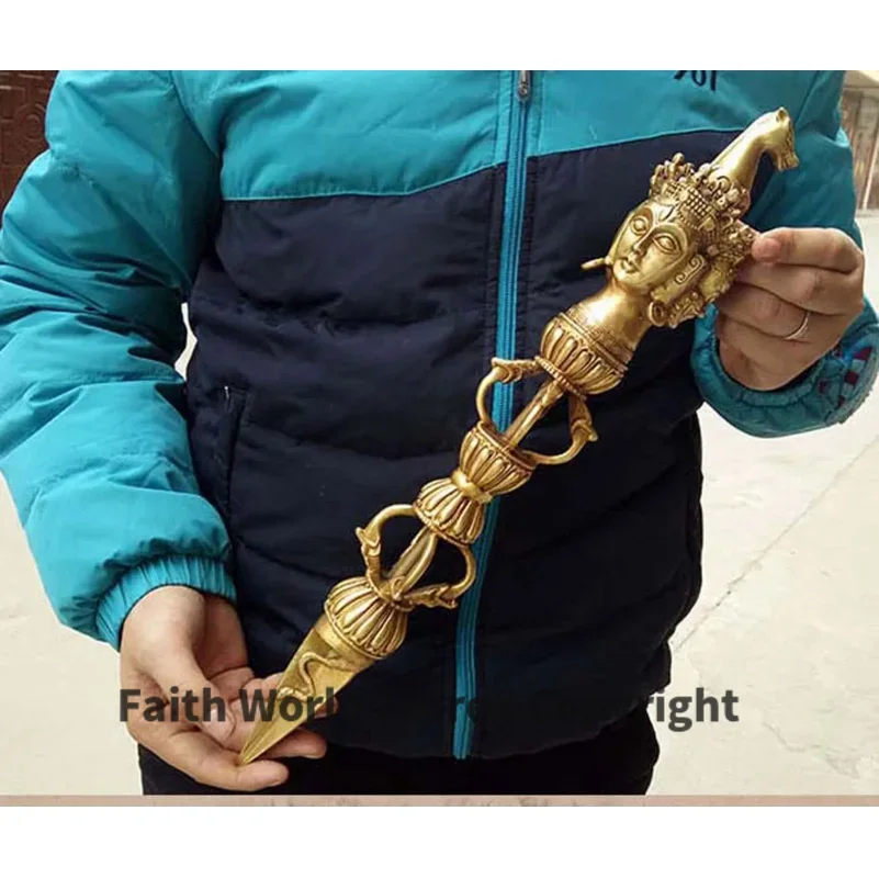 Wholesale Buddhist supplies Exorcise evil spirits talisman 44CM Tibet Buddhist practices Vajra phurpa Hayagriva Vajrakila
Wholesale Buddhist supplies Exorcise evil spirits talisman 44CM Tibet Buddhist practices Vajra phurpa Hayagriva Vajrakila