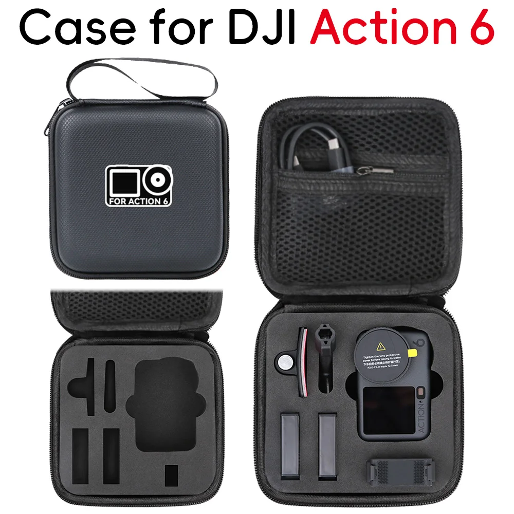 Storage Bag for DJI Osmo Action 6 Carrying Case Sports Camera Pressure&Shock Resistant Dust Resistant Mini PU Storage Case
Storage Bag for DJI Osmo Action 6 Carrying Case Sports Camera Pressure&Shock Resistant Dust Resistant Mini PU Storage Case