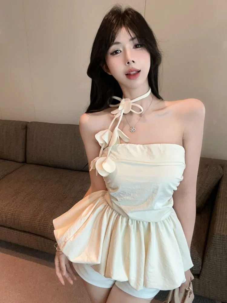 Chic Sweet Style One-Shoulder Tube Top Women's Summer New Beautiful Short Bloom Shirt City Walk Linen Fabric No-Sleeve Dress
Chic Sweet Style One-Shoulder Tube Top Women's Summer New Beautiful Short Bloom Shirt City Walk Linen Fabric No-Sleeve Dress