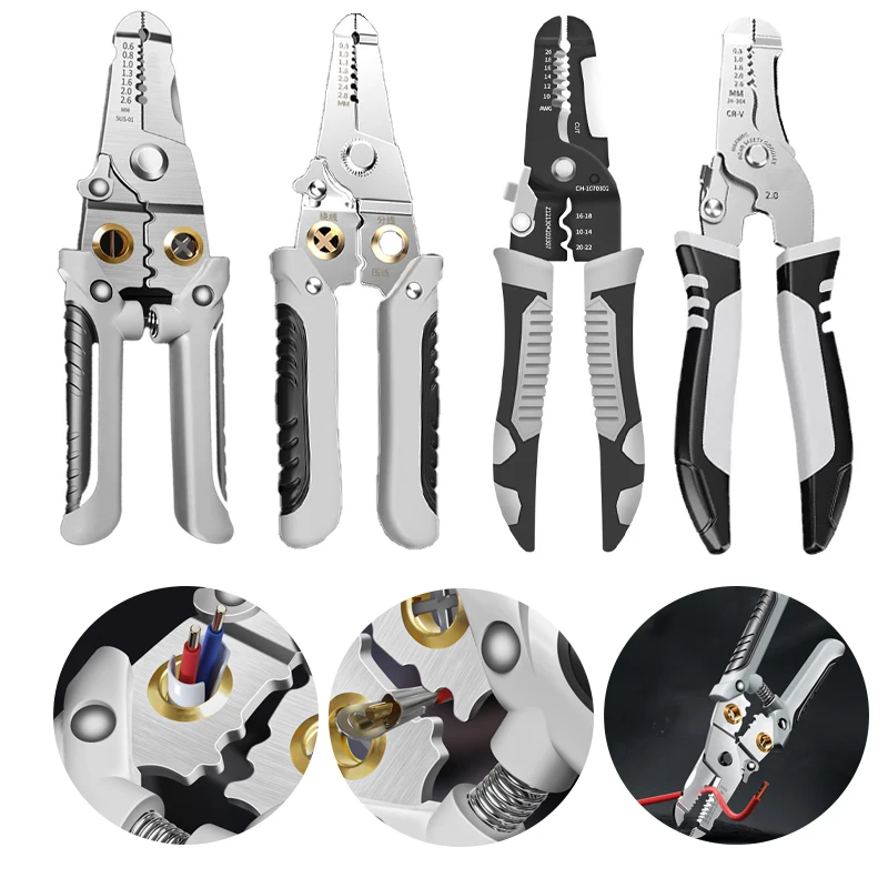 Multi-Purpose Wire Stripping Tool Stripper Scissors Crimper and Pliers Best Tools for Professional Electricians Hand Tools
Multi-Purpose Wire Stripping Tool Stripper Scissors Crimper and Pliers Best Tools for Professional Electricians Hand Tools